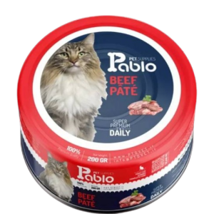 کنسرو پاپلو ۲۰۰ گرمی گربه با طعمگوشت گاو
