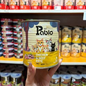 کنسرو ۸۰۰ گرمی پاپلو گربه با طعم مرغ و گوشت