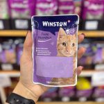 پوچ وینستون گربه با طعم بوقلمون و جگر