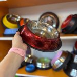 ظرف آب و غذای سگ و گربه استیل طرح حیوانات